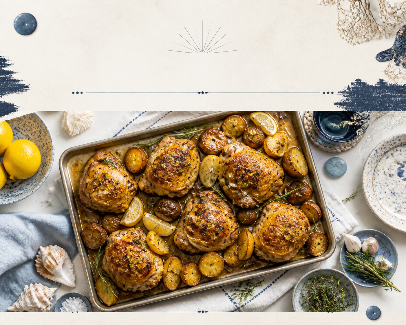 Lemon-Herb Chicken Thighs with Crispy Potatoes